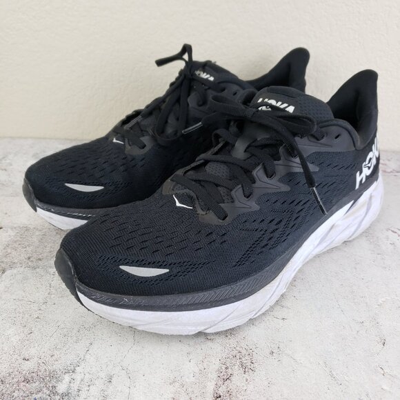 HOKA Clifton 8 Running Shoes Men\'s size 11.5D Black White Road Sneakers Athletic main image 7